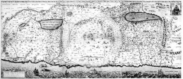 Map of Palestine, 17th century. Artist: Unknown