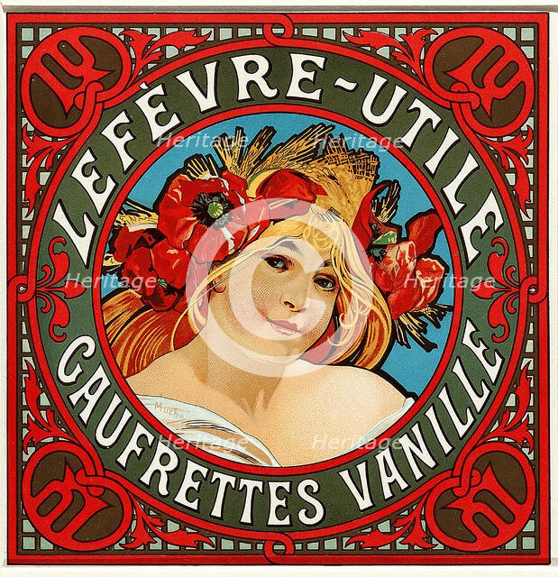 Lefèvre - Utile Gaufrettes Vanille , c. 1900. Creator: Mucha, Alfons Marie (1860-1939).