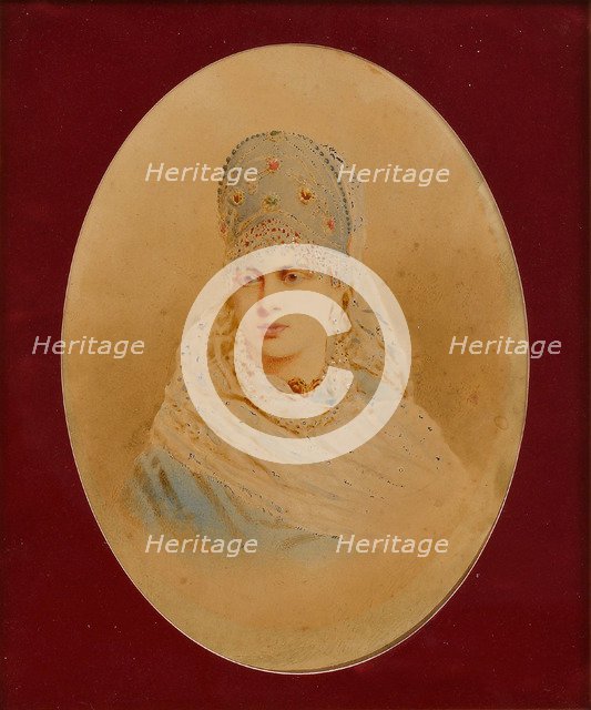 Portrait of Princess Zinaida Yusupova, 1890s. Artist: Alexandrovsky, Stepan Fyodorovich (1843-1906)