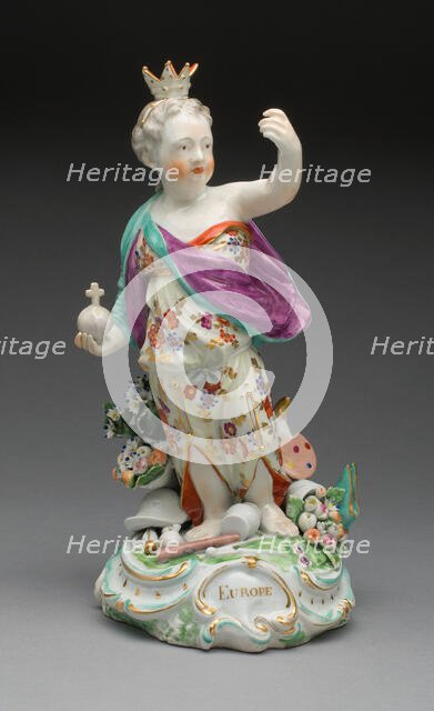 Allegorical Figure of Europe, Derby, 1770/80. Creator: Derby Porcelain Manufactory England.
