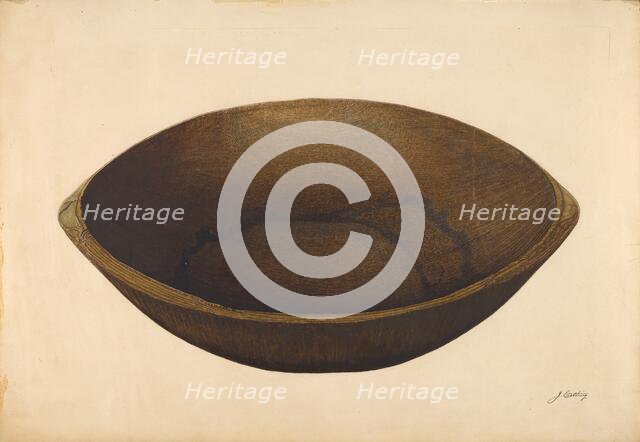 Maple Mixing Bowl, 1935/1942. Creator: John Cutting.