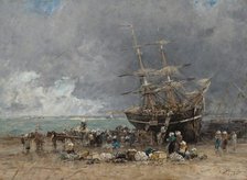 Return of the Terre-Neuvier, 1875. Creator: Eugene Louis Boudin.