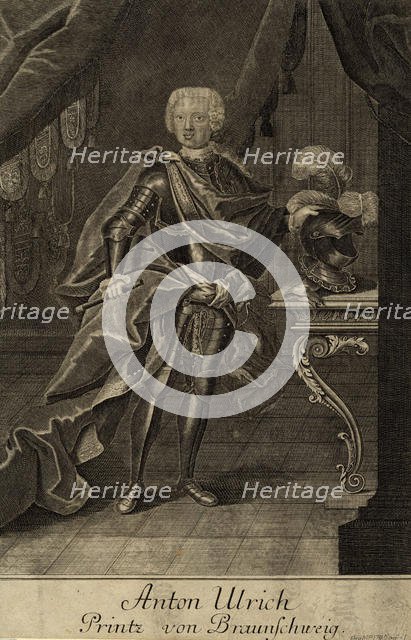 Portrait of Duke Anthony Ulrich of Brunswick (1714-1774), um 1700. Artist: Anonymous  
