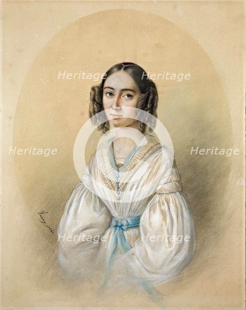 Portrait of the composer Fanny Hensel née Mendelssohn (1805-1847), 1841.
