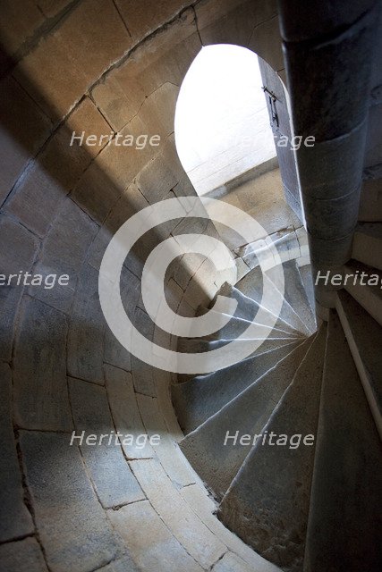 Spiral staircase, Beja Castle, Beja, Portugal, 2009.  Artist: Samuel Magal