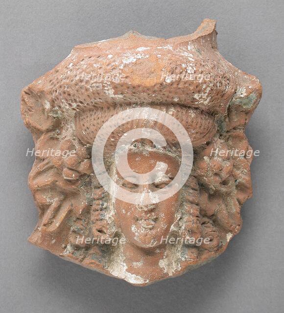 Antefix in the Form of a Female Head, Ptolemaic Period-Roman Period (305 BCE-337 CE). Creator: Unknown.