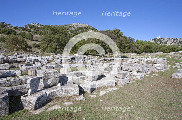 An exedra in Kassope, Greece. Artist: Samuel Magal