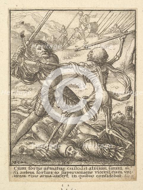 The Knight, from the Dance of Death, 1651. Creator: Wenceslaus Hollar.