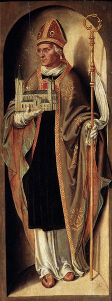 Saint Cunibert, Bishop of Cologne', early16th century. Creator: Woensam, Anton (of Worms) (1492/1500-1541).