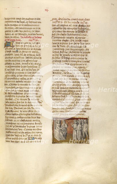 Lykurgos Showing his Law Book to the Spartans; Miroir Historial, about 1475. Creator: Unknown.