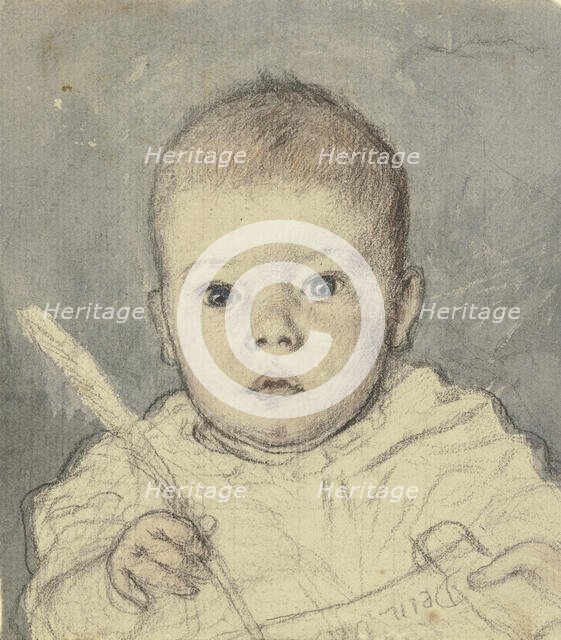 Portrait of Victor Scholderer as a toddler, c1880-1881. Creator: Otto Scholderer.