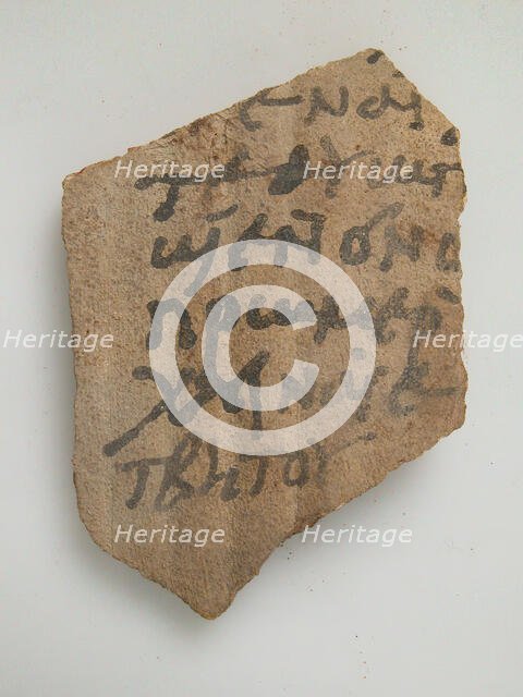 Ostrakon, Coptic, 4th-7th century. Creator: Unknown.