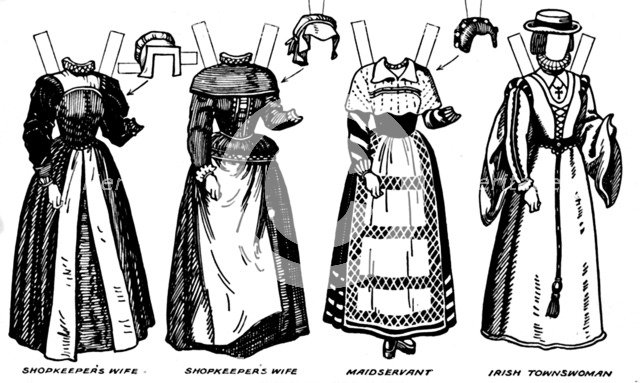 'The Gallery of British Costume: Dress Worn in the Late Sixteenth Century', c1934. Artist: Unknown.