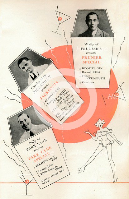 'Cocktail recipes', c1935 (1935).  Artist: Unknown.