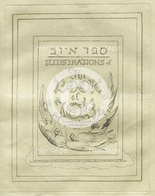The Book of Job: Title Page, 1825. Creator: William Blake (British, 1757-1827).