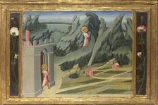 Saint John the Baptist retiring to the Desert (Predella Panel), 1454. Artist: Giovanni di Paolo (ca 1403-1482)