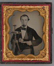 Untitled (Portrait of a Standing Man with a Sextant), 1865. Creator: Unknown.