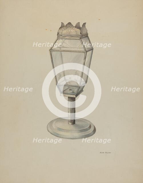 Lamp, c. 1939. Creator: Edith Towner.