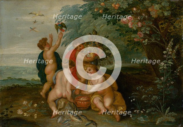 Allegory of the Four Elements, around 1610. Creators: Jan Brueghel the Elder, Hendrick van Balen I.