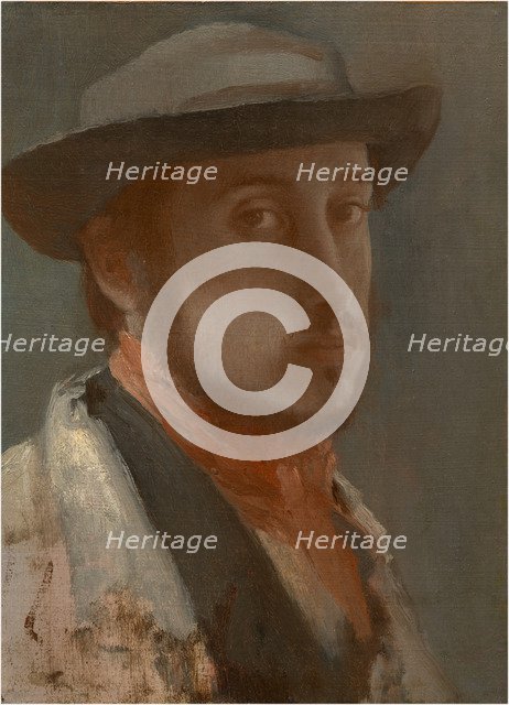 Self-Portrait, c. 1858. Artist: Degas, Edgar (1834-1917)