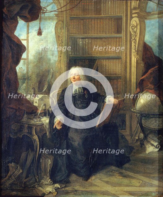 Portrait of Jean-Antoine Nollet (1700-1770), c. 1740. Creator: Lajoue, Jacques, de (1686-1761).