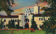 'Main Entrance. Administration Building, State College. San Diego, California', c1941. Artist: Unknown.