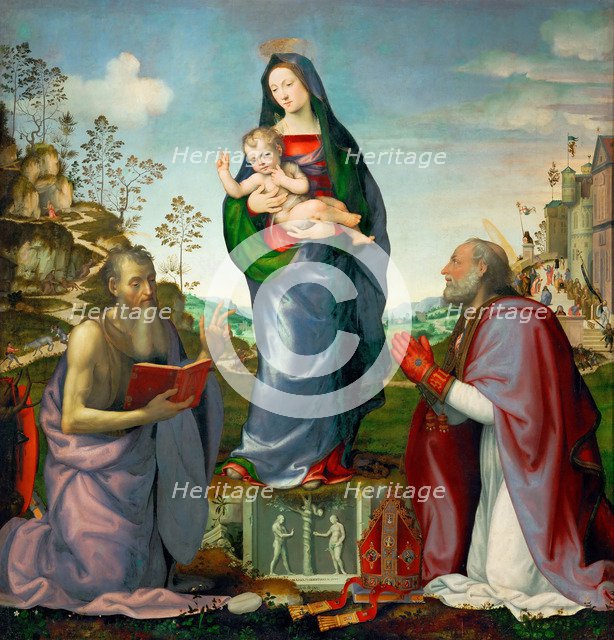 Madonna and Child with Saints James and Zenobius, 1506. Artist: Albertinelli, Mariotto (1474-1515)