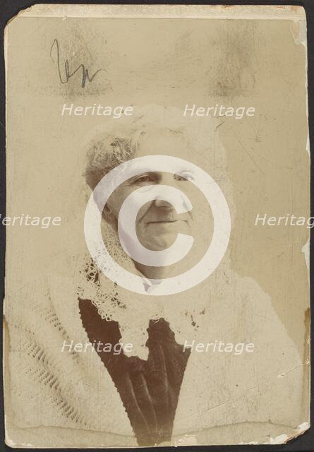 Portrait of elderly woman, about 1860-1880. Creator: Unknown.