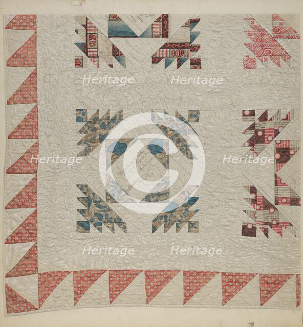 Pieced Quilt, c. 1939. Creator: Douglas Campbell.