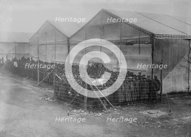 Prisoners in detention pen, Germany, between c1915 and c1916. Creator: Bain News Service.