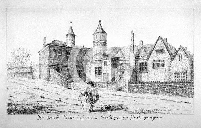 Brooke House, Clapton, Hackney, London, c1854. Artist: Anon