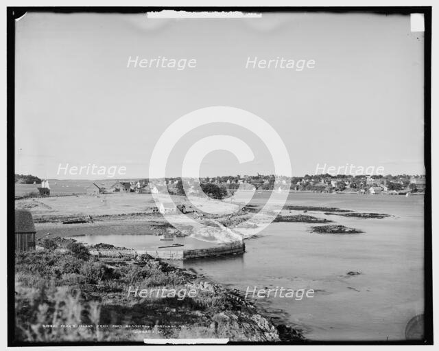 Peak's i.e. Peaks Island from Fort Scammell, Portland, Me., c1905. Creator: Unknown.