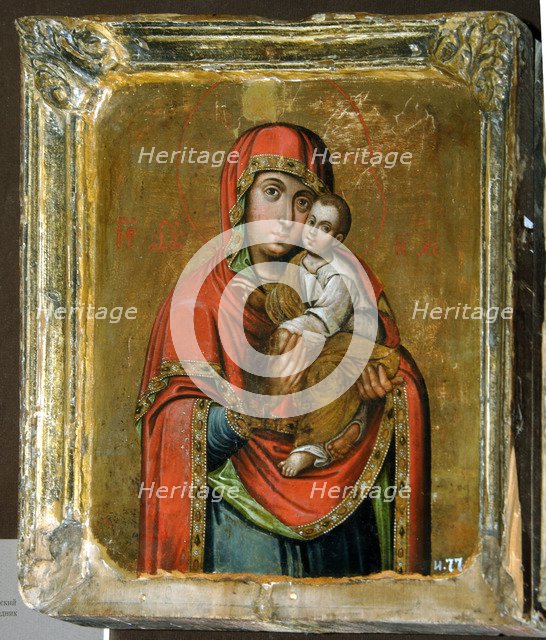 Kiev-Bratskaya Icon of the Mother of God, 18th century. Artist: Russian icon  