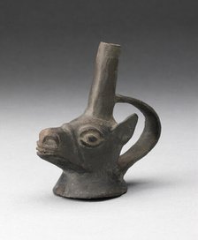 Single Spout Vessel in the Form of the Head of a Llama, A.D. 1000/1400. Creator: Unknown.