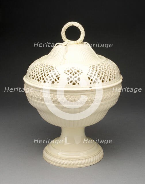 Chestnut Basket, Yorkshire, c. 1790. Creator: Leeds Pottery.