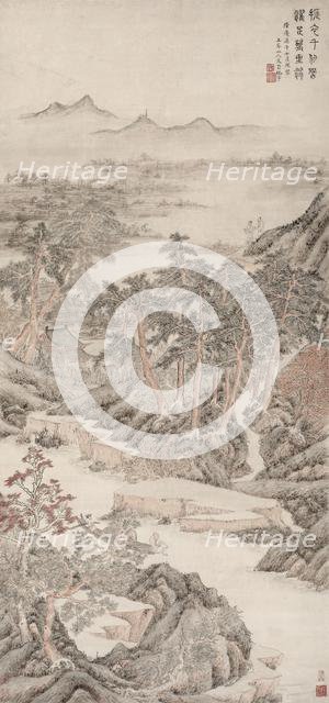 Washing the Feet (from the Dusty World), 1570. Creator: Wen Boren (Chinese, 1502-1575).