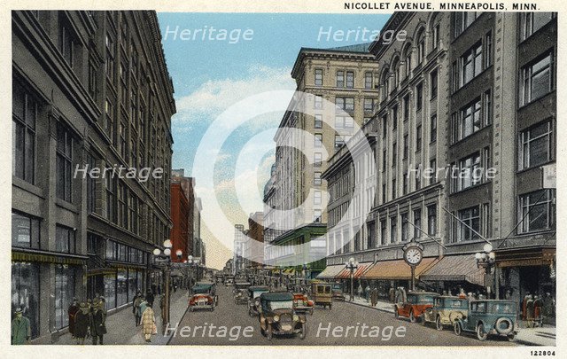 Nicolett Avenue, Minneapolis, Minnesota, USA, 1928. Artist: Unknown