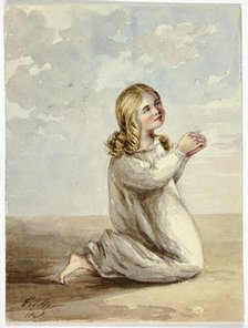 Child Praying, 1848. Creator: Elizabeth Murray.
