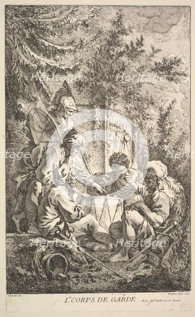 First Guard-Room, ca. 1754. Creator: Jacques Gabriel Huquier.