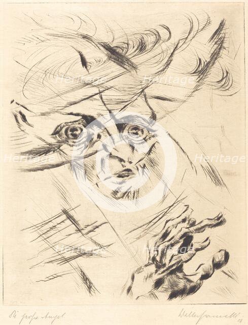 Die Grosse Angst (The Great Anxiety), 1918. Creator: Walter Gramatté.