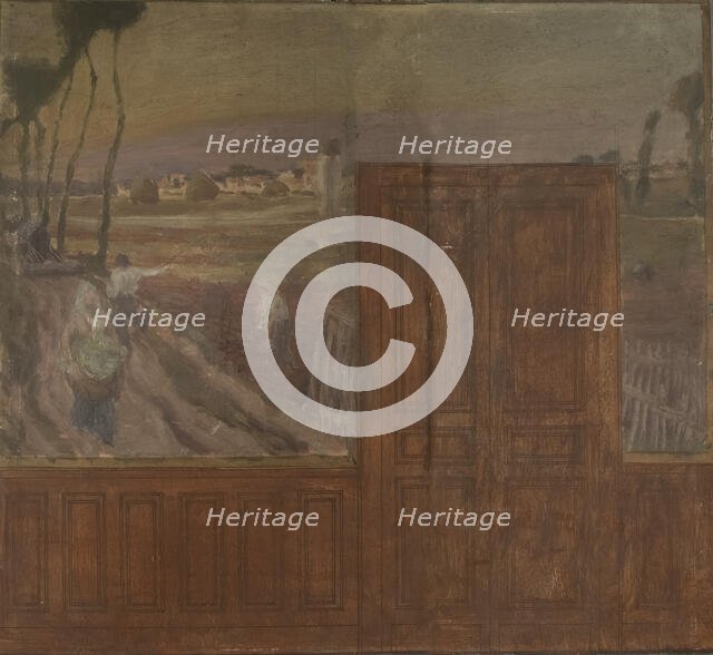 Sketch for the town hall of Créteil, 1898. Creator: Eugene Martial Simas.