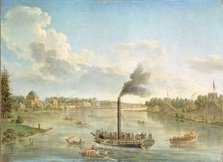 Grand Peterhof Palace at the Gulf of Finland, 1761. Artist: Makhaev, Mikhail Ivanovich (1718-1770)