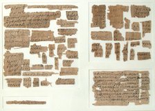 Papyri Fragments, Coptic, 7th century. Creator: Unknown.