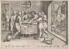Preparation for the Passover, c.1585. Creator: Johann Sadeler I.