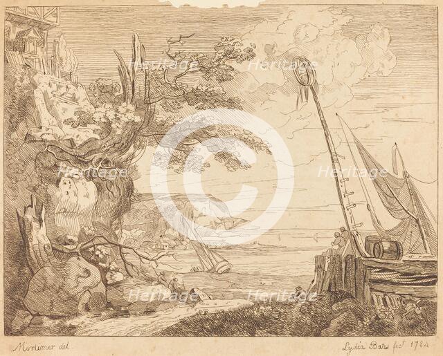 Coast Scene, 1784. Creator: Lydia Bates.