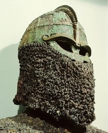 The so-called "Sigurd's Helmet". Possibly refers to the historical Sigebert of the Franks who die