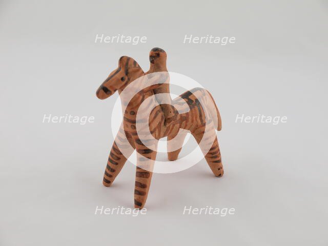 Statuette of a Horse and Rider, 575-525 BCE. Creator: Unknown.