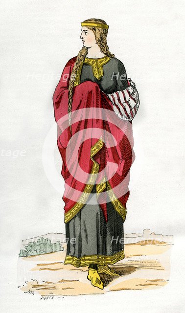 Young woman of the late Carolingian dynasty, c990 (1882-1884). Artist: Unknown
