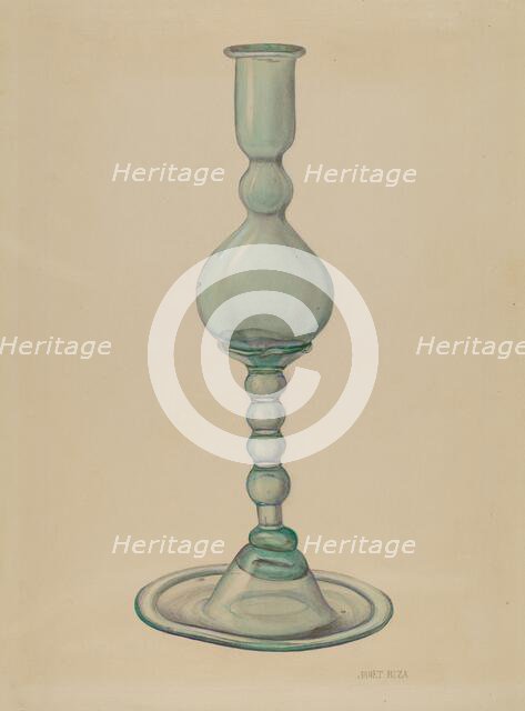 Candlestick, c. 1940. Creator: Janet Riza.