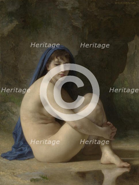 Seated Nude, 1884. Creator: William-Adolphe Bouguereau.